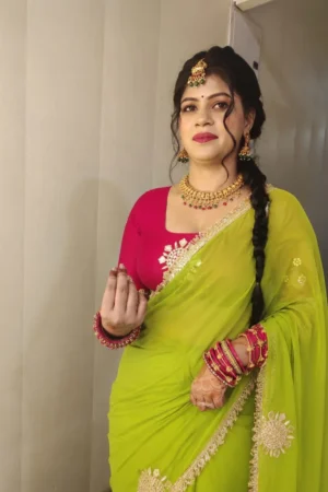Gota Patti Work Jaipuri Saree