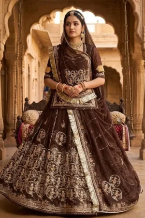 Brown Heavy Zari Poshak..