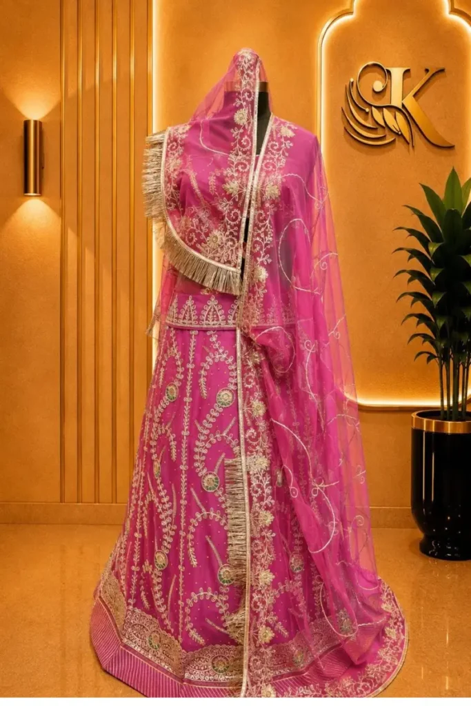 Pink Zari Poshak