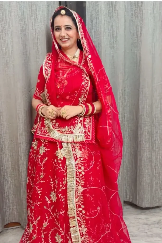 Red Heavy Zari Work Poshak
