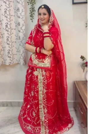 Red Heavy Zari Work Poshak.1