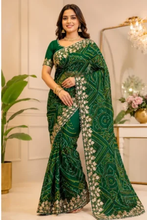 Green Sikhavati Saree