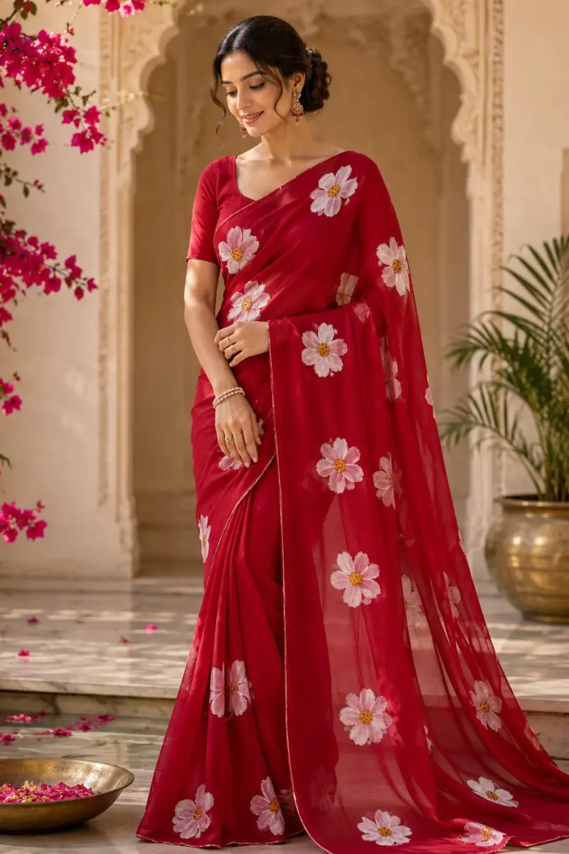 Ladliju’s Pride Red Saree(L02)