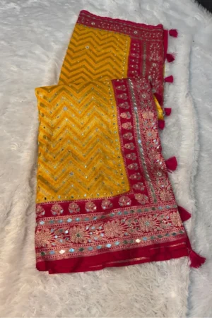 Banarasi Soft katan Georgette Silk Saree.1