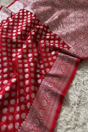 Soft Khaddi Georgette Silk Saree.1